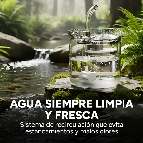 BEBEDERO PARA MASCOTAS TRANSPARENTE
