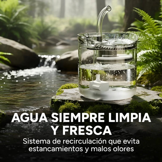 BEBEDERO PARA MASCOTAS TRANSPARENTE
