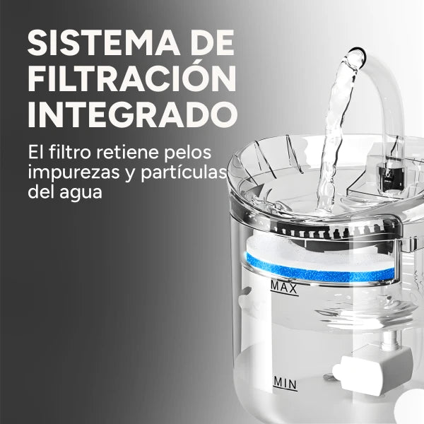 BEBEDERO PARA MASCOTAS TRANSPARENTE