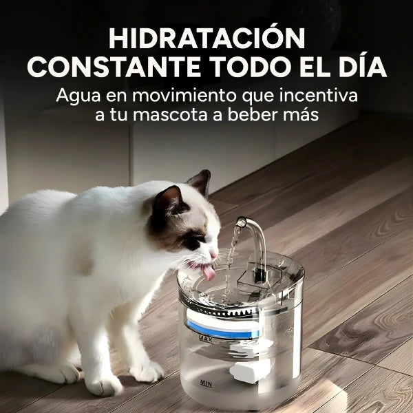 BEBEDERO PARA MASCOTAS TRANSPARENTE
